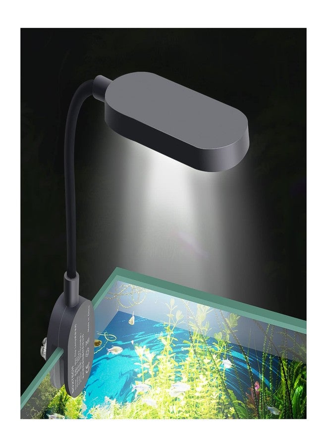 UPETTOOLS Aquarium Light with Adapter LED Clip on Fish Tank Light Small Full Spectrum USB Light 360° Rotation Lighting 5W - Image 1